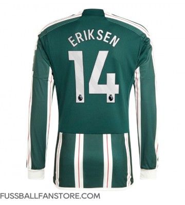 Manchester United Christian Eriksen #14 Replik Auswärtstrikot 2023-24 Langarm